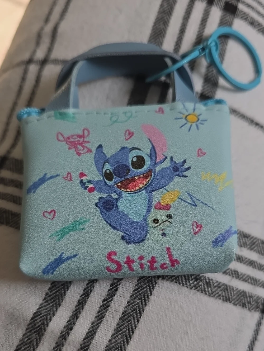 Disney Light Blue Stitch Kids Mini Bag Charm